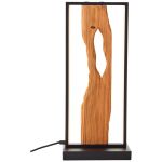 Brilliant Lámpara De Mesa Chaumont Aluminium Metal Madera Negro 8W 940lm - 830 Luz Cálida