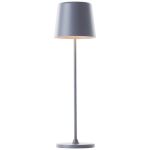 Brilliant Lámpara De Mesa Kaami Metal Plástico Gris 2W 310lm - 830 Luz Cálida | 100mm - IP44 - Al Aire Libre - Regulable 