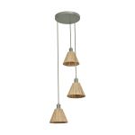 Ledvance LED Colgante De Luz Decor Ratán Plato Marrón | Apta para 3x E27