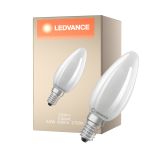 Ledvance LED Classic E14 Vela Con Filamento Mate 3.8W 806lm - 827 Luz Muy Cálida | Reemplazo 60W