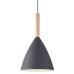 DFTP by Nordlux Pure 20 Colgante De Luz Metal y Madera Gris | Apta para E27