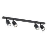 Emibig Luz de techo Flash Acero Negro | Apta para 4x GU10 - Max 8W
