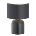 Emibig Lámpara De Mesa Aspen Acero Negro | Apta para 1x E27 - Max 15W