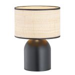Emibig Lámpara De Mesa Aspen Acero Negro | Apta para 1x E27 - Max 15W
