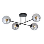 Emibig Luz de techo Roma Acero Negro | Apta para 4x E14 - Max 10W