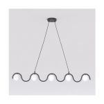 Emibig Colgante De Luz Sinus Acero Negro | Apta para 5x G9 - Max 8W