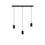 Calex Retro Colgante De Luz Cordset Rectangular Metal Negro  |incl. cable 2 Metro - Apta para 3xE27