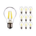 Multipack 10x Noxion Lucent LED E27 Pera con Filamento Clara 7W 806lm - 822-827 Dim To Warm | Regulable - Reemplazo 60W