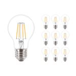 Multipack 10x Philips Corepro LED Bulbo E27 Pera Clara 4.3W 470lm - 827 Luz muy Cálida | Reemplazo 40W