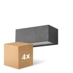 Multipack 4x D'Lite Luz De Pared Bello Negro Up & Down 12W 850lm - 830 Luz Cálida| IP54