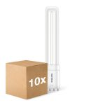 Multipack 10x Philips CorePro PL-L LED Bulbo EM/Mains 8W - 840 Blanco Frio | 4-Pines - Reemplazo 18W