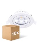 Multipack 10x Noxion LED Ajustable Slim Foco Blanco Esférica 6W 350lm 60D - 920-930 Dim To Warm | 85mm - IP54 - Regulable - Mejor Reproducción De Color