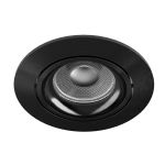 Noxion Empotrado Foco Vision MR16 Ajustable Brillante Negro | 82mm - Recorte 69mm - IP20 - Incl. GU10 Casquillo