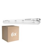 Multipack 6x Ledvance Pantalla LED Estanca Prueba De Vapor 32W 4400lm - 865 Luz De Día | 120cm 