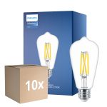 Multipack 10x Philips MASTER Value LED Bulbo E27 Edison Con Filamento Clara 5.9W 806lm - 922-927 Dim to Warm | Mejor Reproducción De Color - Reemplazo 60W