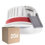 Multipack 20x Ledvance Foco LED Fire Rated Aluminium Blanco 8W 640lm 36D - 927 Luz muy Cálida | Recorte 68mm - IP65 - Mejor reproducción de color - Regulable