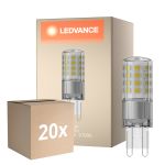 Multipack 20x Ledvance Performance LED Capsule Clara G9 4.4W 600lm - 827 Luz Muy Cálida | Regulable - Reemplazo 48W