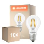 Multipack 10x Ledvance Classic LED E27 Pera Con Filamento Clara 3.4W 470lm - 827 Luz Muy Cálida | Reemplazo 40W