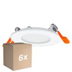 Multipack 6x Ledvance Downlight LED Slim Recess Blanco 4.5W 240lm 110D - 840 Blanco Frio | 85mm - Recorte 72mm