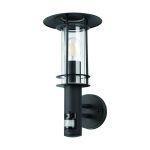 Eglo Luz De Pared Lisio 1 Acero Inoxidable Negro | IP44 - Apta para 1x E27 - Sensor De Movimiento