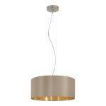 Eglo Colgante De Luz Maserlo Acero Níquel Satinado | Apta para 3x E27