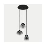 Eglo Colgante De Luz Aguilares Acero Negro | IP20 - Apta para 3x E27 