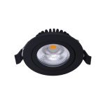 Noxion LED Ajustable Slim Foco Negro Esférica 5W 550lm 60D - 940 Blanco Frio | 85mm - IP54 - Regulable - Mejor Reproducción De Color