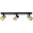 Brilliant Marty Luz de techo Aluminium Arenoso Negro Oro 15W 1050lm - 830 Luz Cálida | Incl. 3x GU10