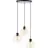 Brilliant Casto Colgante De Luz Vidrio Colgante De Luz Metal Negro Beige | 510mm - Apta para 3x E27
