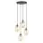 Emibig Colgante De Luz Astral Acero Negro | Apta para 4x E14 - Max 10W
