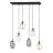 Emibig Luz de techo Astral Acero Negro | Apta para 6x E14 - Max 10W