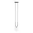 Emibig Colgante De Luz Glam Acero Negro | Apta para 1x E14 - Max 10W