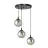 Emibig Colgante De Luz Cosmo Acero Negro | Apta para 3x E14 - Max 10W