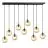 Emibig Colgante De Luz Cosmo Acero Negro | Apta para 9x E14 - Max 10W