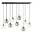 Emibig Colgante De Luz Cosmo Acero Negro | Apta para 9x E14 - Max 10W