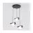 Emibig Colgante De Luz Ritual Acero Negro | Apta para 3x G9 - Max 8W