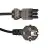 Noxion GST - Compatible Cable de alimentación Negro - Hembra + Schuko Europlug - 3m - 3 pole 0.75mm2