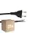 Multipack 25x Noxion Euro Cable de alimentación Negro - C7 Europlug + Extremos abiertos - 2m - 2 pole 0,75mm2