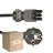 Multipack 50x Noxion GST - Compatible Cable de alimentación Negro - Hembra + Schuko Europlug - 3m - 3 pole 0.75mm2
