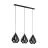 Eglo Colgante De Luz Carlton 5 Acero Negro | IP20 - Apta para 3x E27 