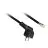 Schuko Cable De Alimentación Con En Ángulo Enchufe 3x 0,75 5m Negro