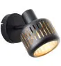 Brilliant Tyas Luz De Pared Aluminium Metal Negro Oro | Apta para 1x E14