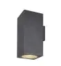 SLV Enola Up/Down Luz De Pared Aluminium Gris Cuadrado 55W 6000lm - 930-940 CCT | Al Aire Libre - IP65 - Mejor Reproducción De Color