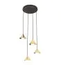 Emibig Colgante De Luz Elit Acero Oro | Apta para 4x GX53 - Max 10W