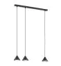 Emibig Colgante De Luz Elit Acero Negro | Apta para 3x GX53 - Max 12W