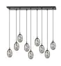 Emibig Colgante De Luz Astral Acero Negro | Apta para 9x E14 - Max 10W