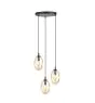Emibig Colgante De Luz Astral Acero Negro | Apta para 3x E14 - Max 10W