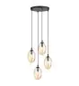 Emibig Colgante De Luz Astral Acero Negro | Apta para 4x E14 - Max 10W