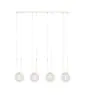 Emibig Colgante De Luz Glam Acero Blanco | Apta para 4x E14 - Max 10W