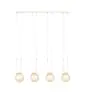 Emibig Colgante De Luz Glam Acero Blanco | Apta para 4x E14 - Max 10W